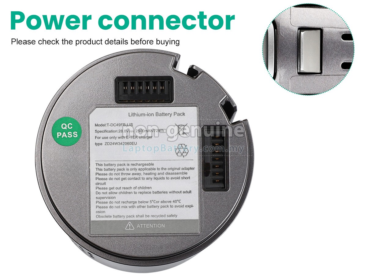 JIMMY T-DC49FB-LIS replacement battery