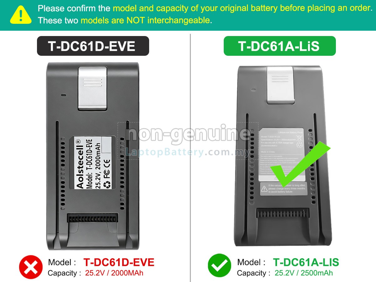 JIMMY H8 FLEX replacement battery