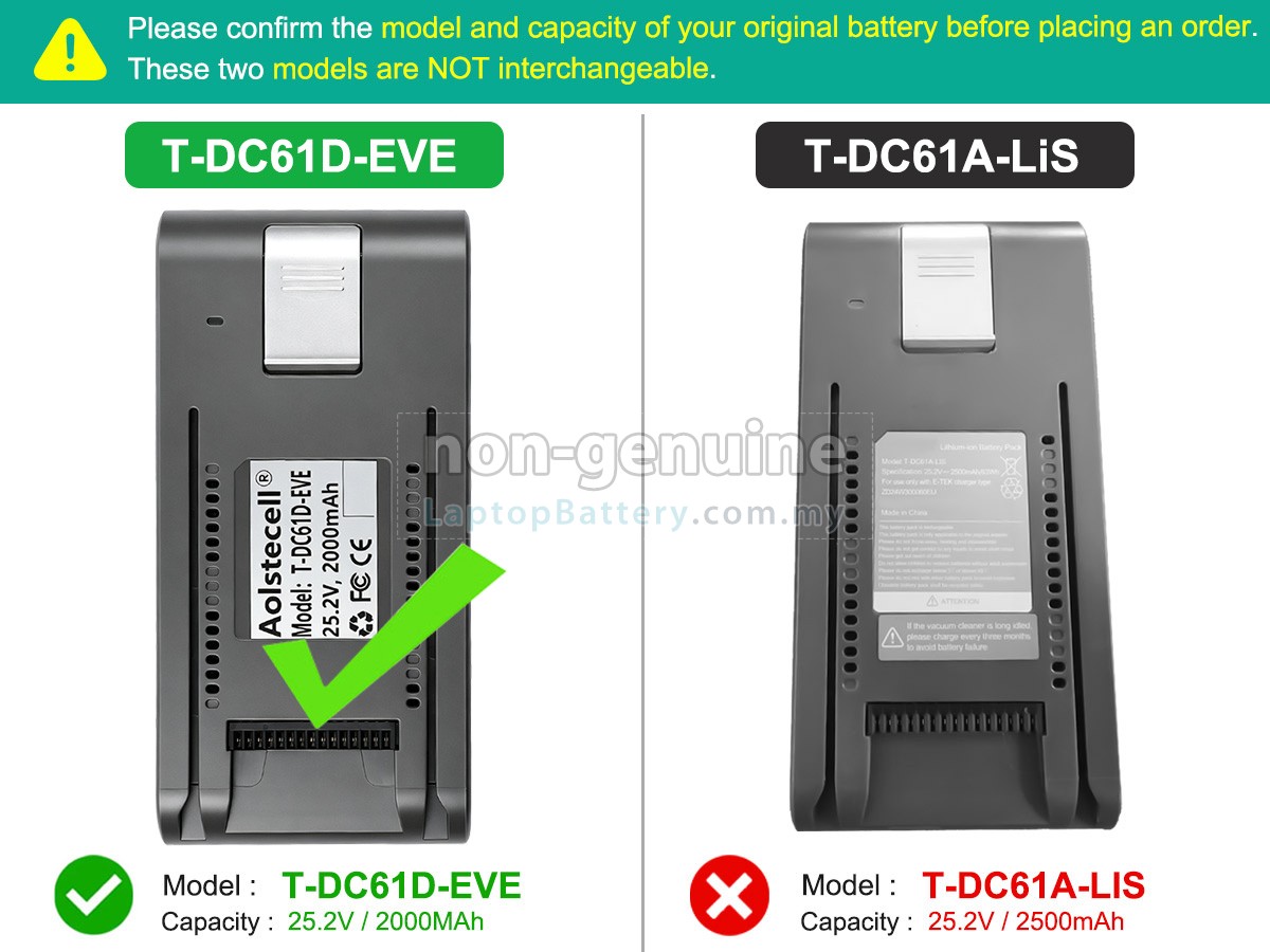 JIMMY H8 FLEX replacement battery