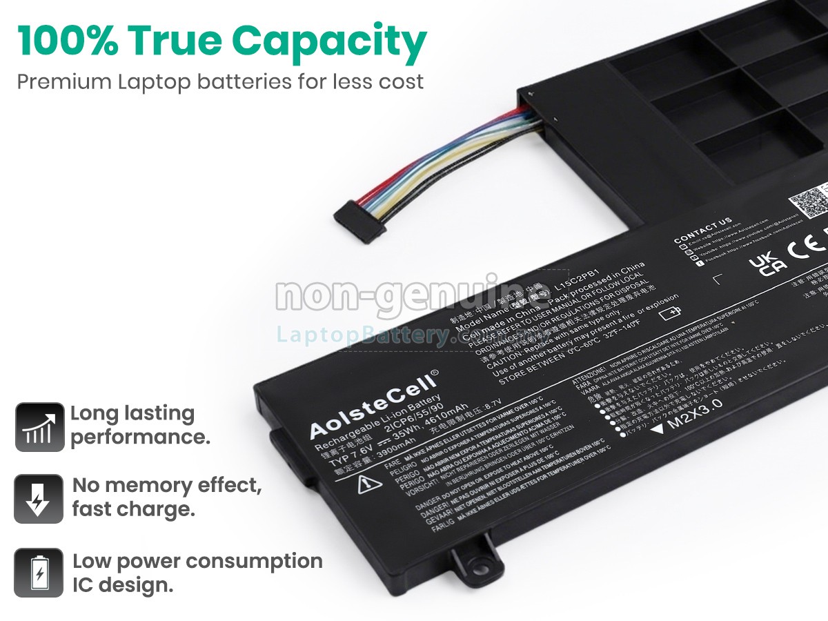Lenovo L15L2PB1(2ICP6/55/90) replacement battery