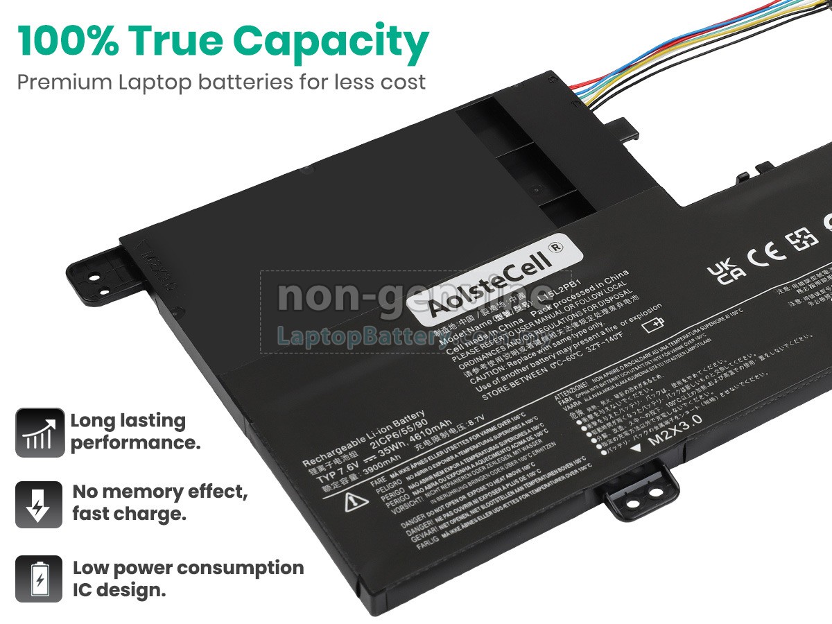 Lenovo L15L2PB1(2ICP6/55/90) replacement battery