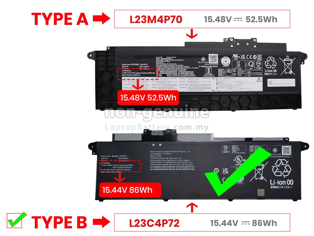 Lenovo ThinkPad T16 GEN 3-21MN0027IW replacement battery