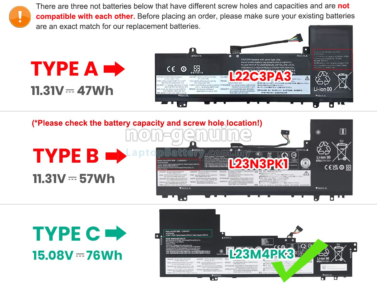 Lenovo IdeaPad SLIM 5 16AHP9-83DD000MBM replacement battery