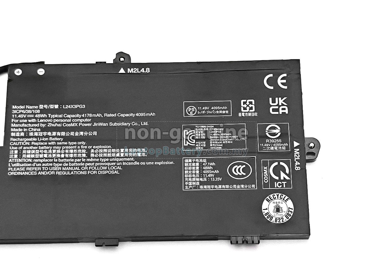 Lenovo 5B11Q73053 replacement battery