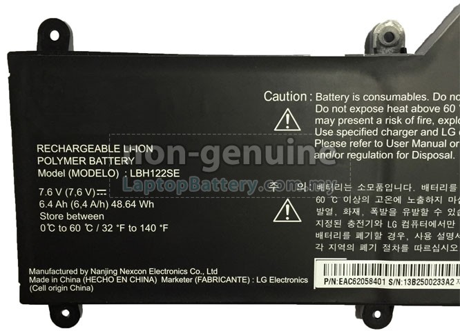 Battery for LG LBH122SE laptop