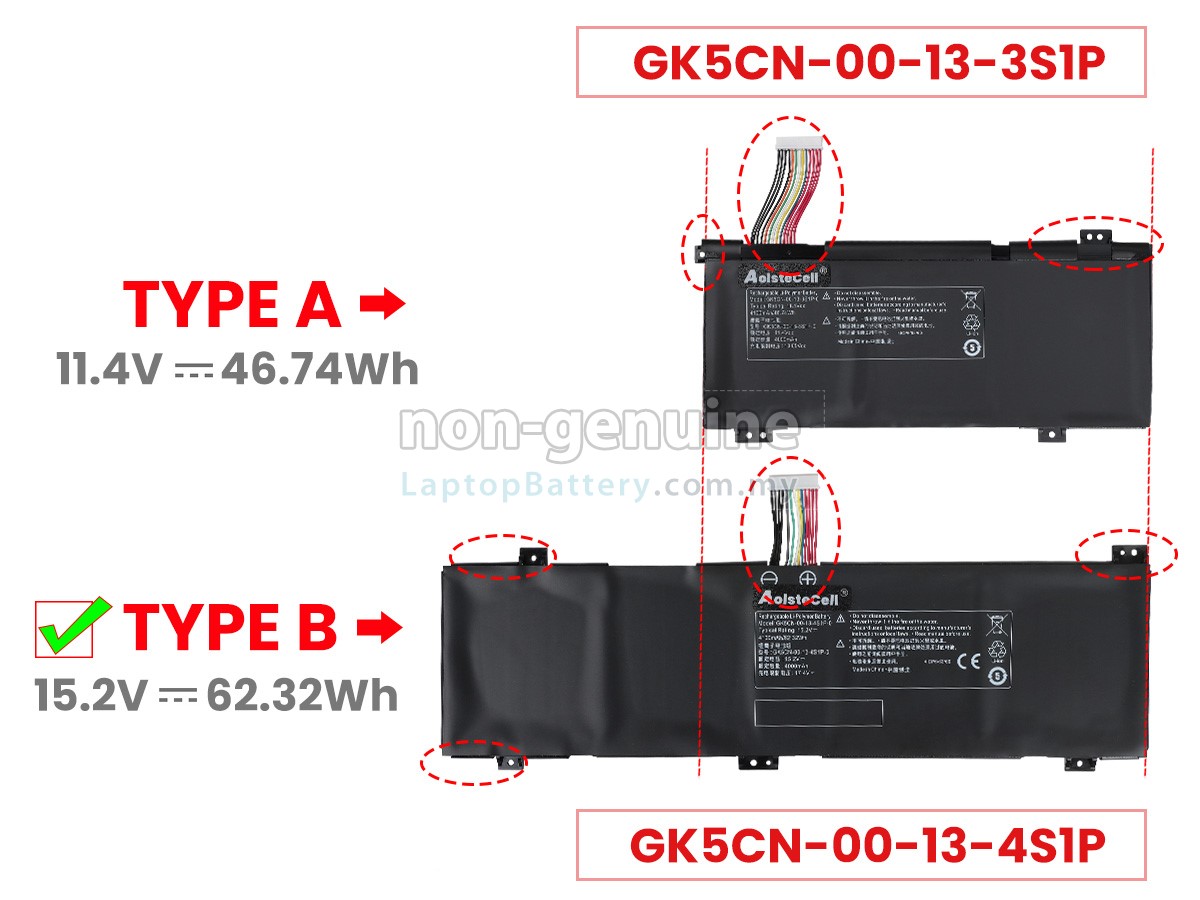 Mechrevo GK5CN-00-13-3S1P-0 replacement battery