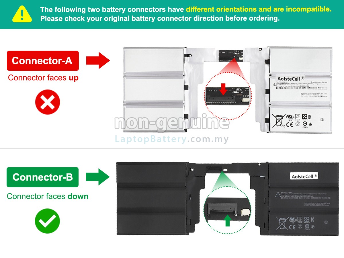 Microsoft Surface BOOK2 KEYBOARD replacement battery