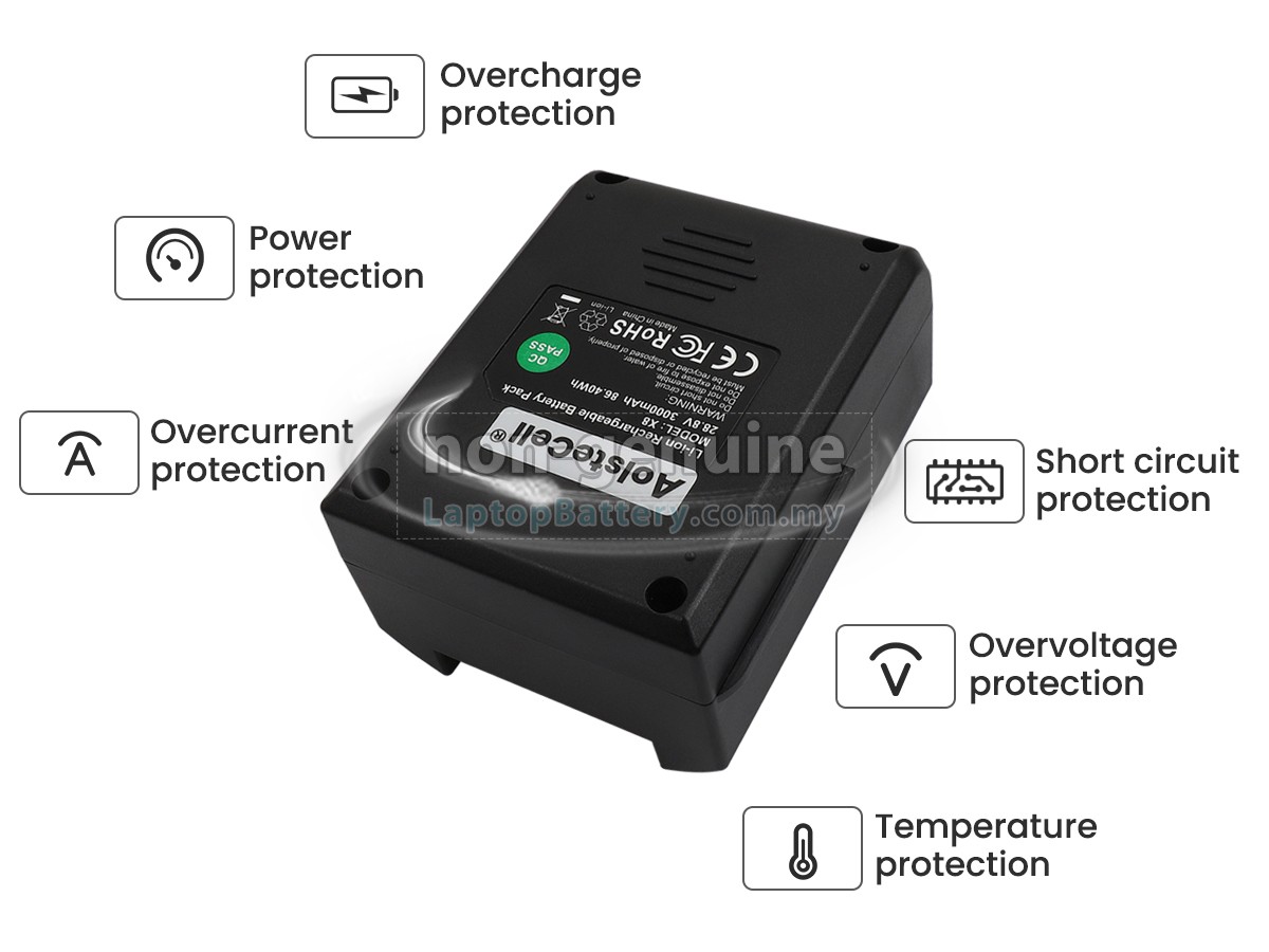 Moosoo X8 replacement battery