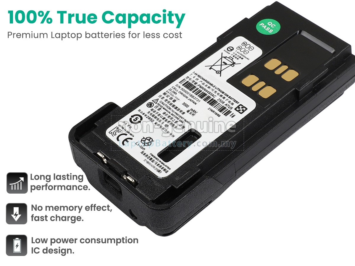 Replacement Battery For Motorola XTS3000, XTS3500, XTS5000, Tetra MTP200, Tetra MTP300, NTN8293...