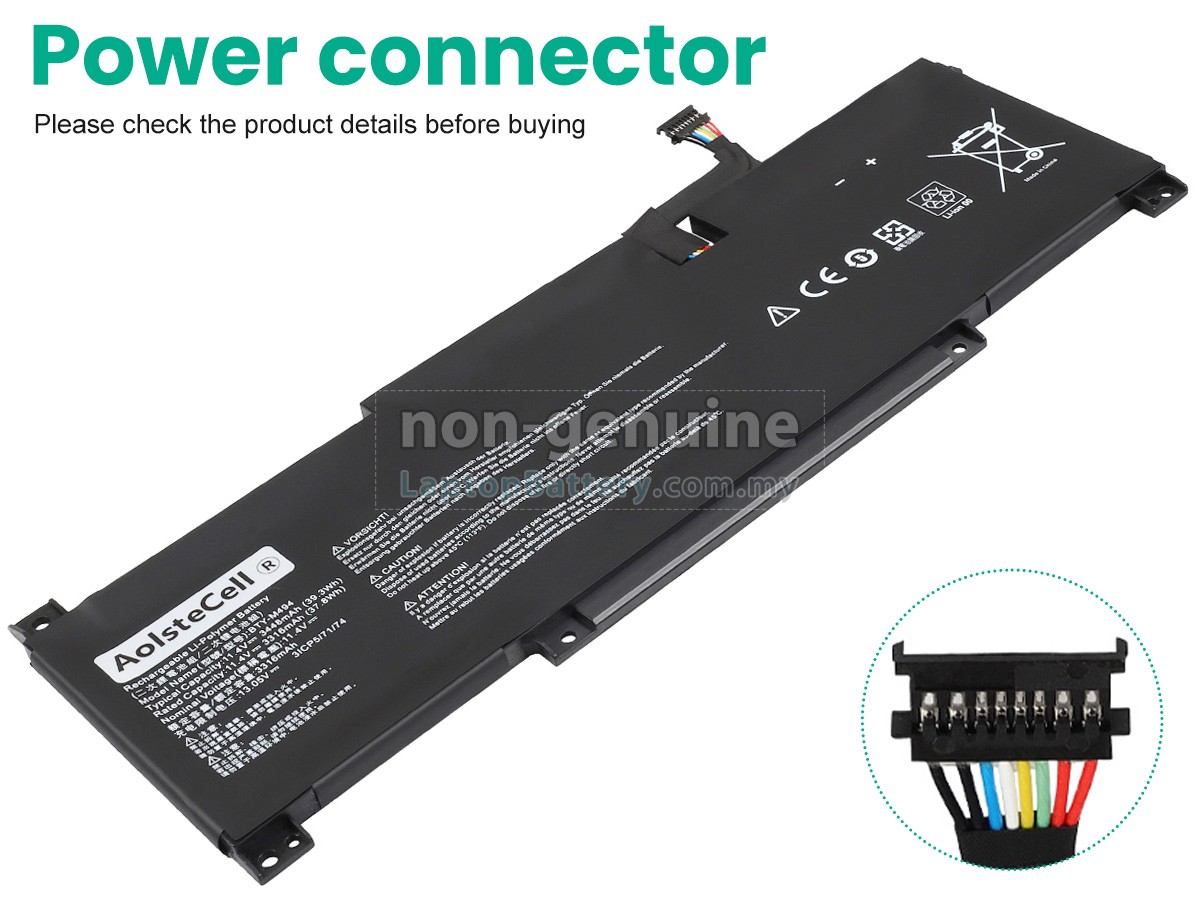 MSI MODERN 14 C12M-040NL replacement battery