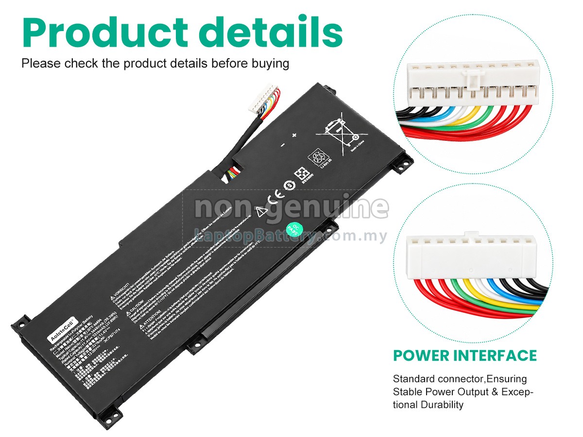 MSI MODERN 14 C12M-040NL replacement battery