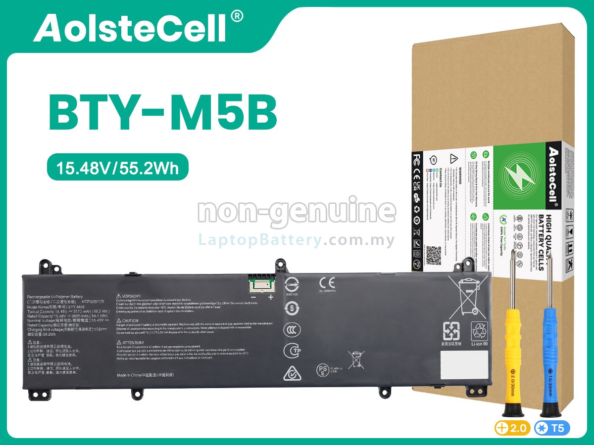 MSI BTY-M5B replacement battery