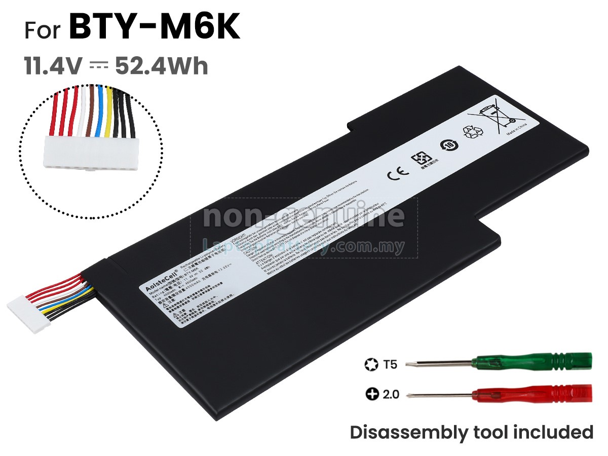 MSI BTY-M6K replacement battery