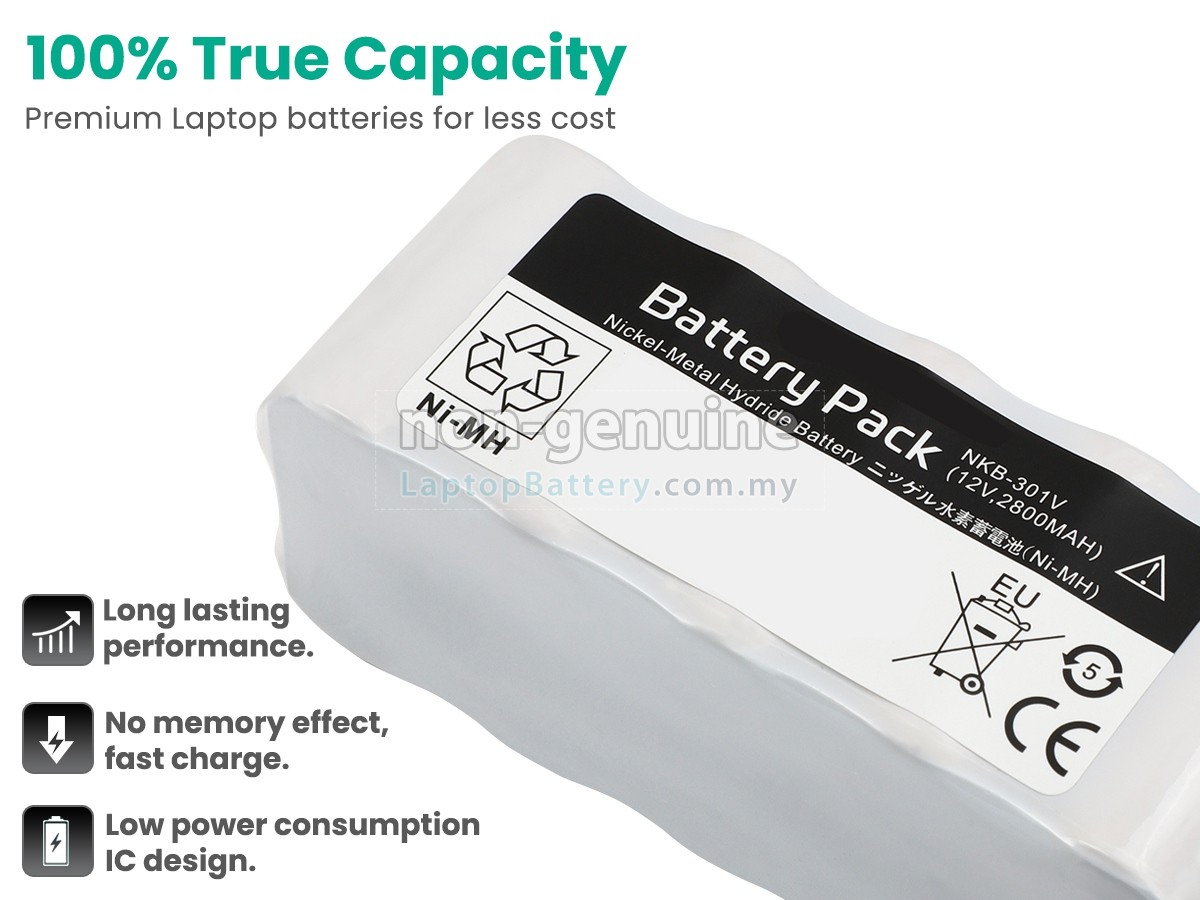 Nihon Kohden NKB-301V replacement battery