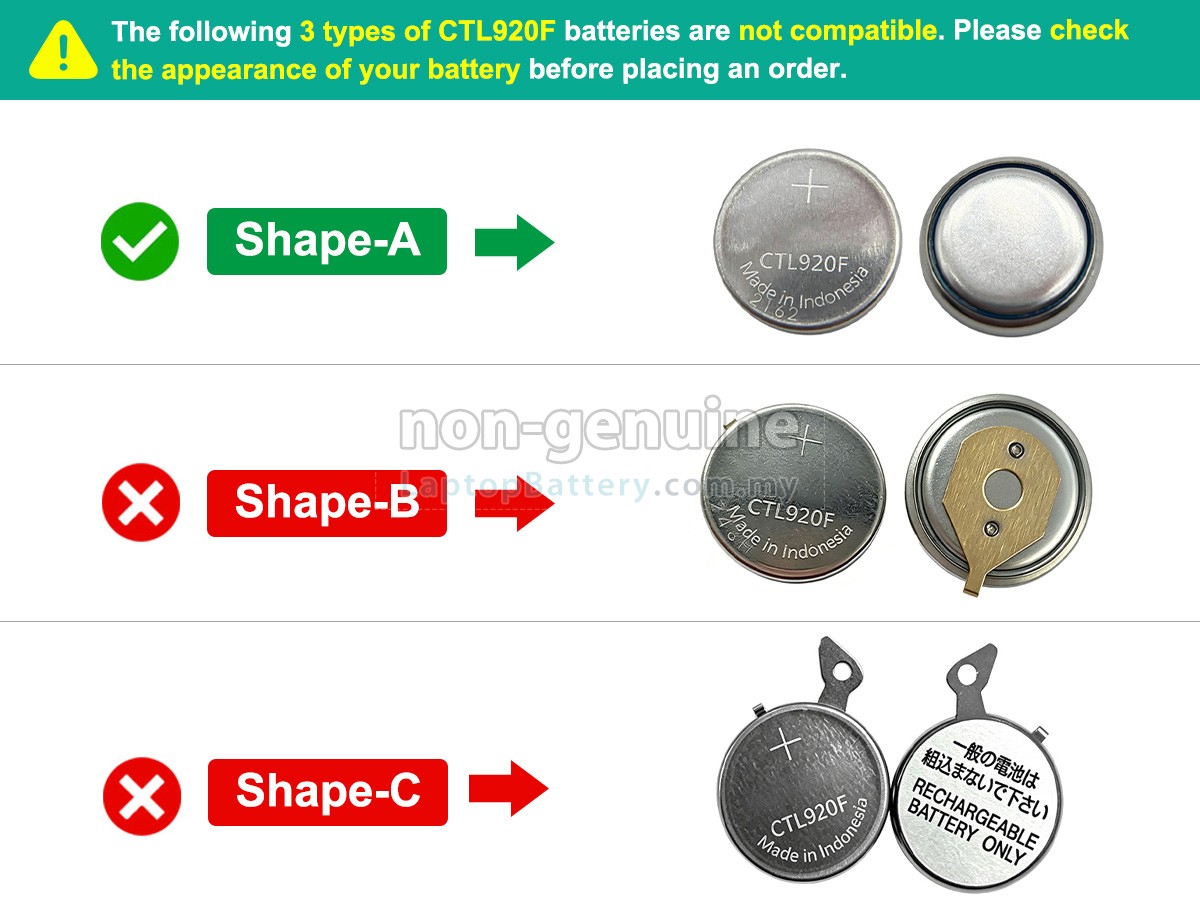 Panasonic CTL920F replacement battery