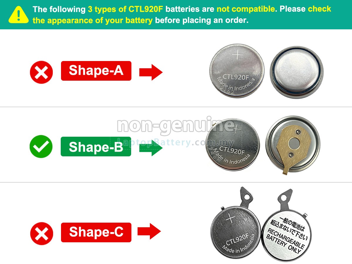 Panasonic CTL920F replacement battery