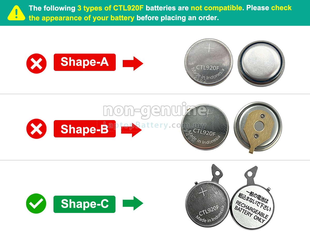Panasonic CTL920F replacement battery