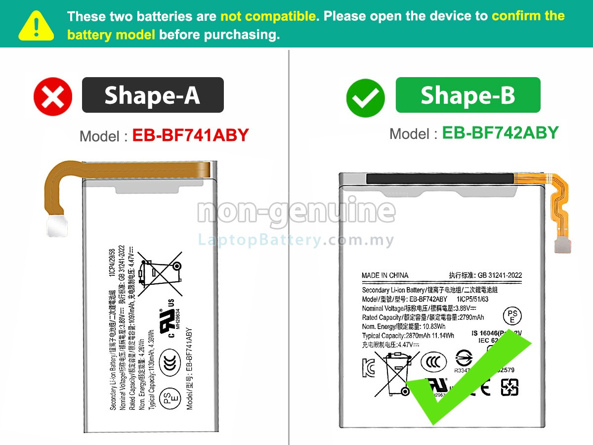 Samsung Z FLIP 6 replacement battery