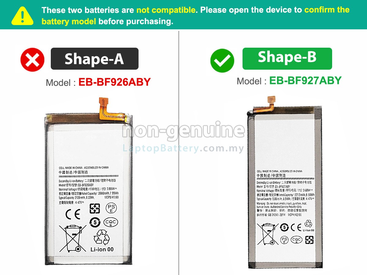 Samsung GALAXY Z FOLD 3 5G 7.6INCH SM-F9260 replacement battery