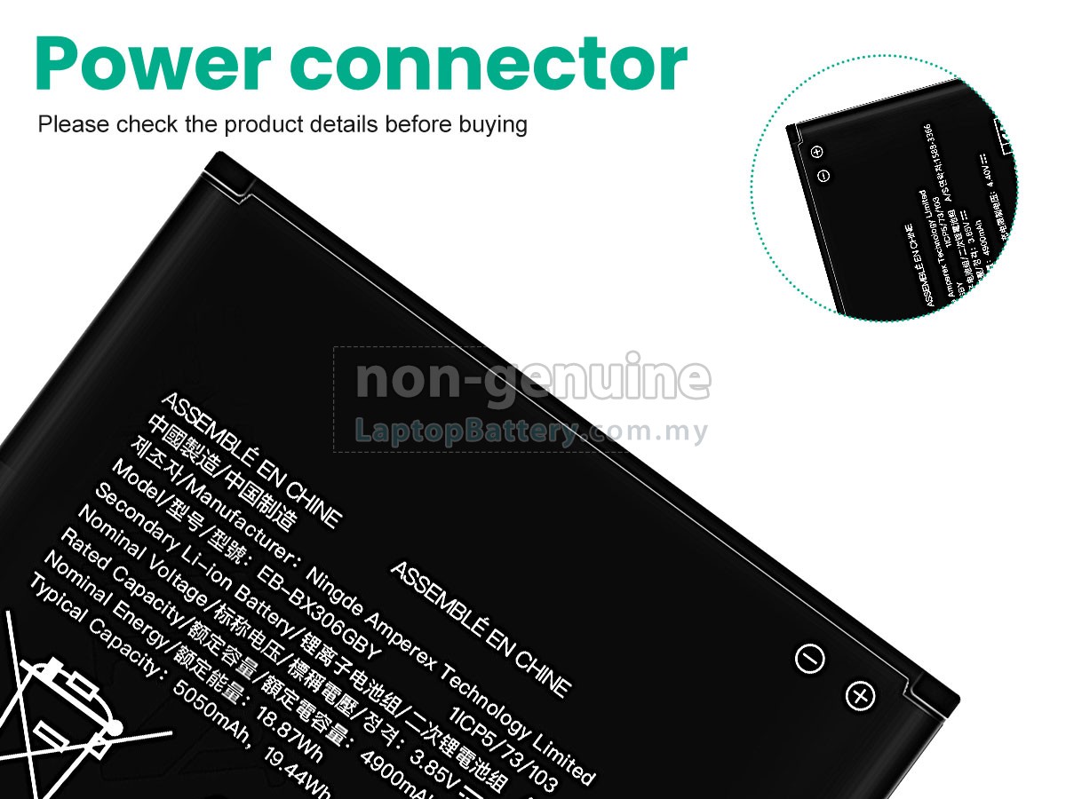Samsung EB-BX306GBY replacement battery