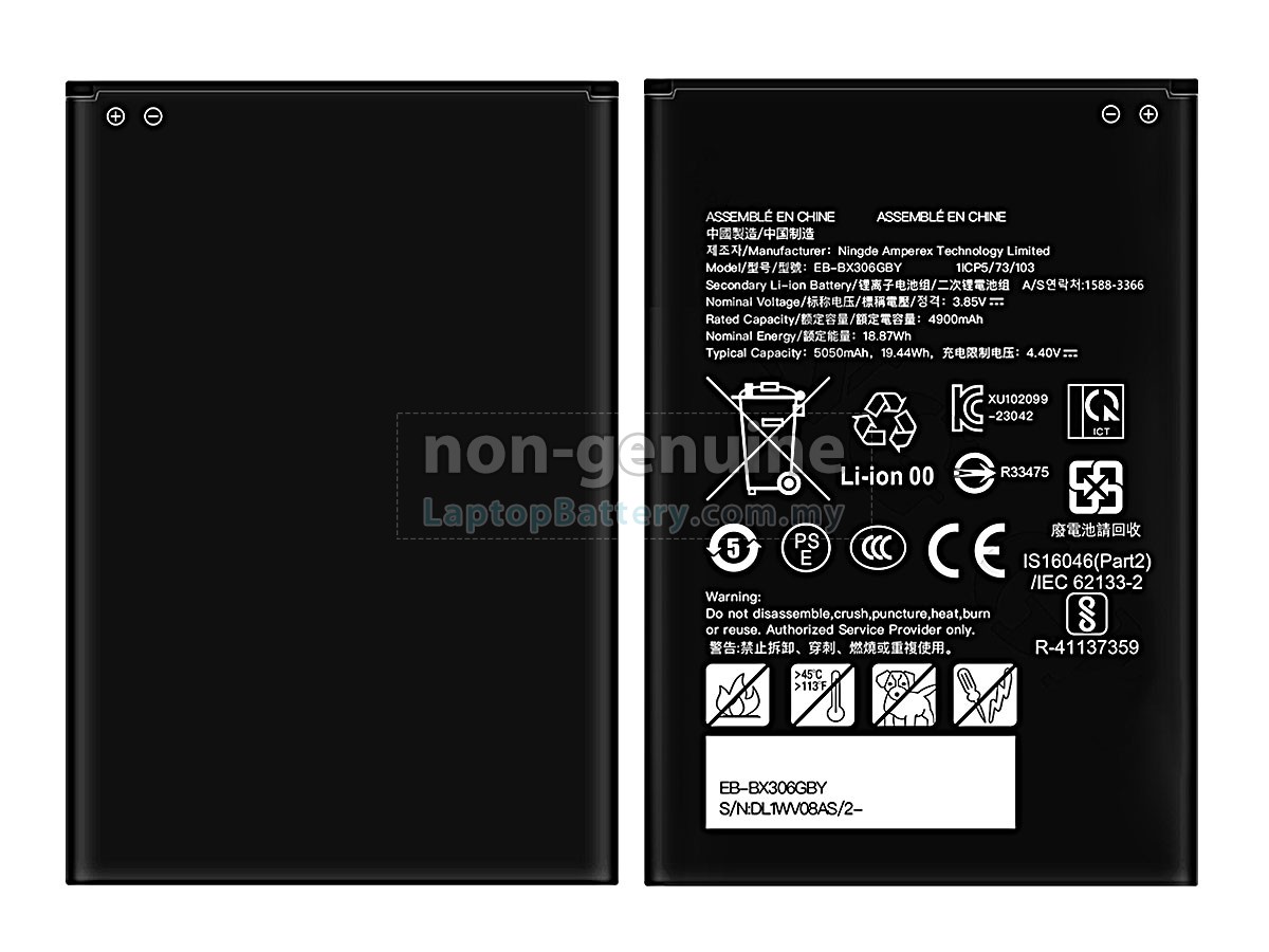 Samsung EB-BX306GBY replacement battery