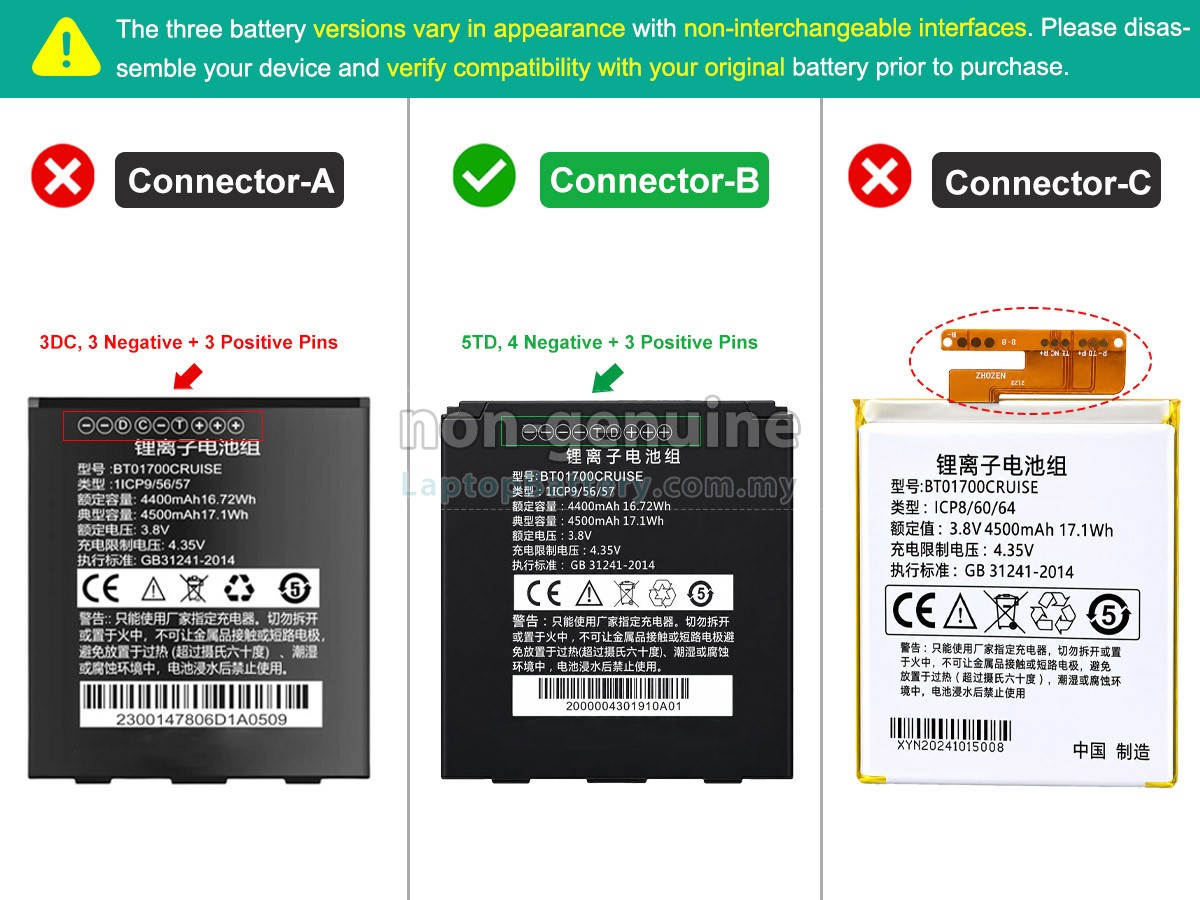 Seuic E1 replacement battery