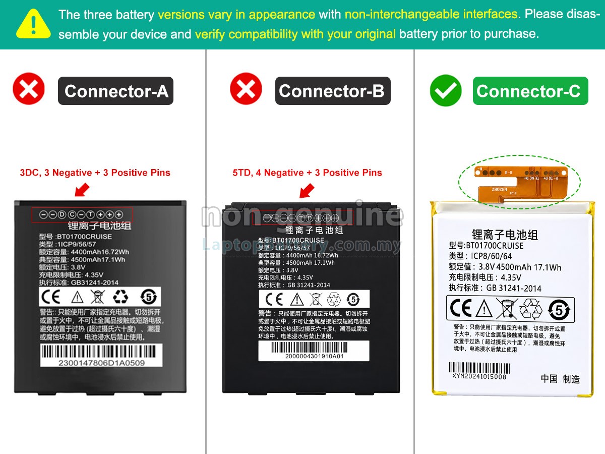 Seuic E1 replacement battery