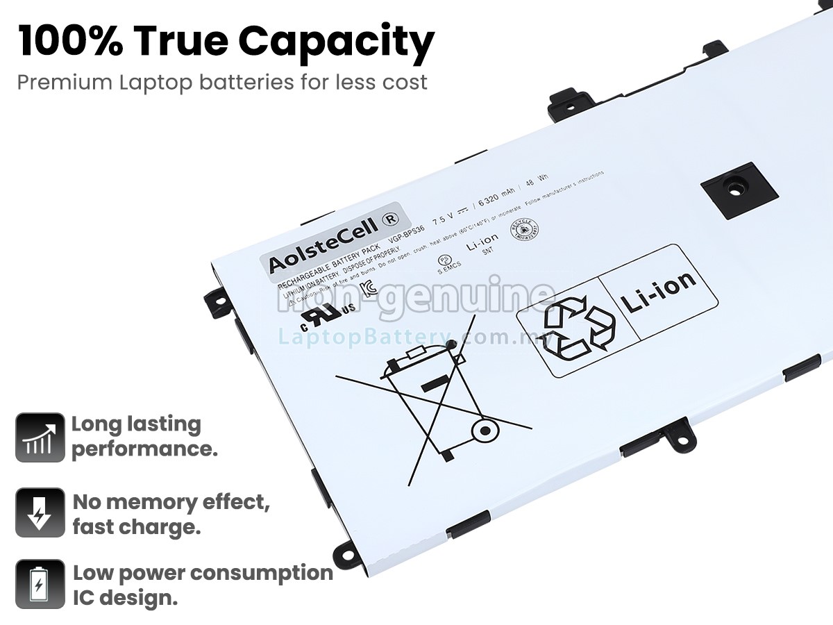Sony SVD13215PXB replacement battery