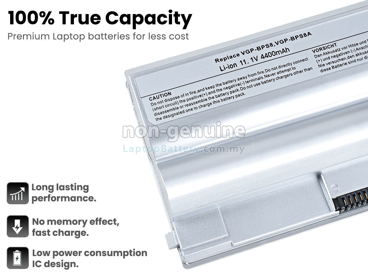 Sony VGP-BPS8B replacement battery