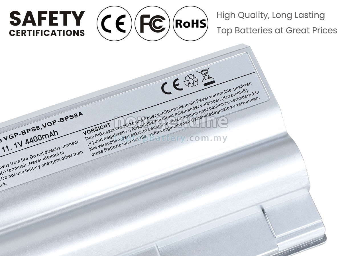 Sony VAIO VGN-FZ25 replacement battery