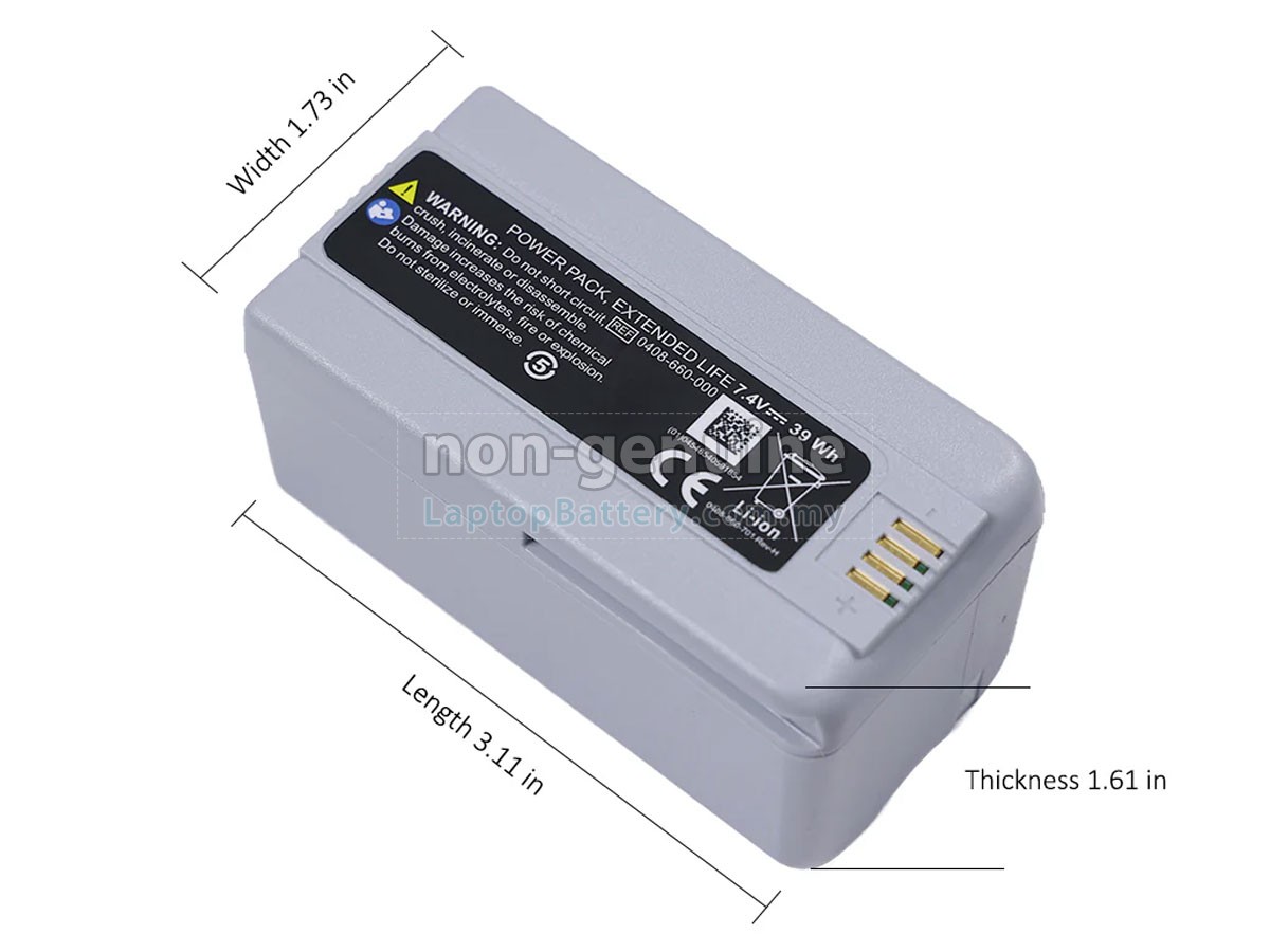 Stryker 0408-655-00 replacement battery