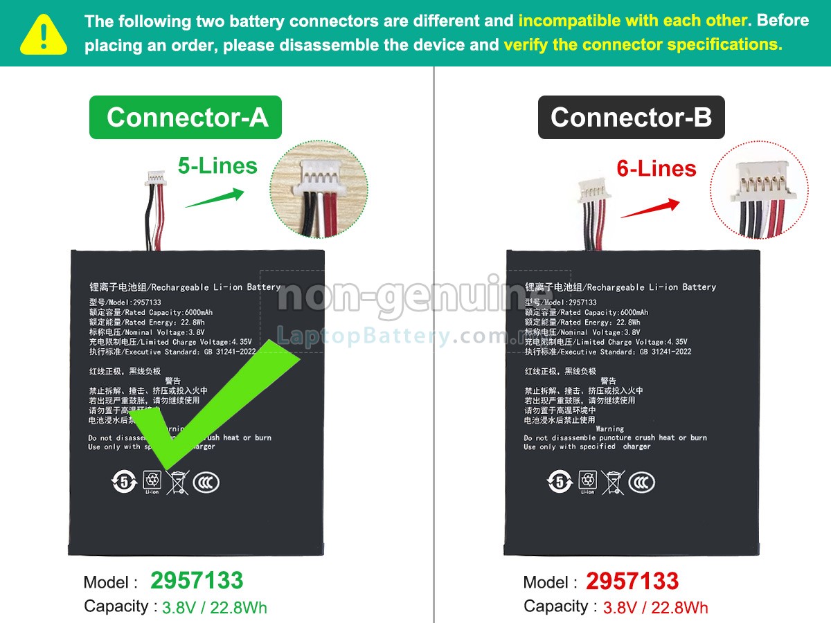Teclast TA10 replacement battery