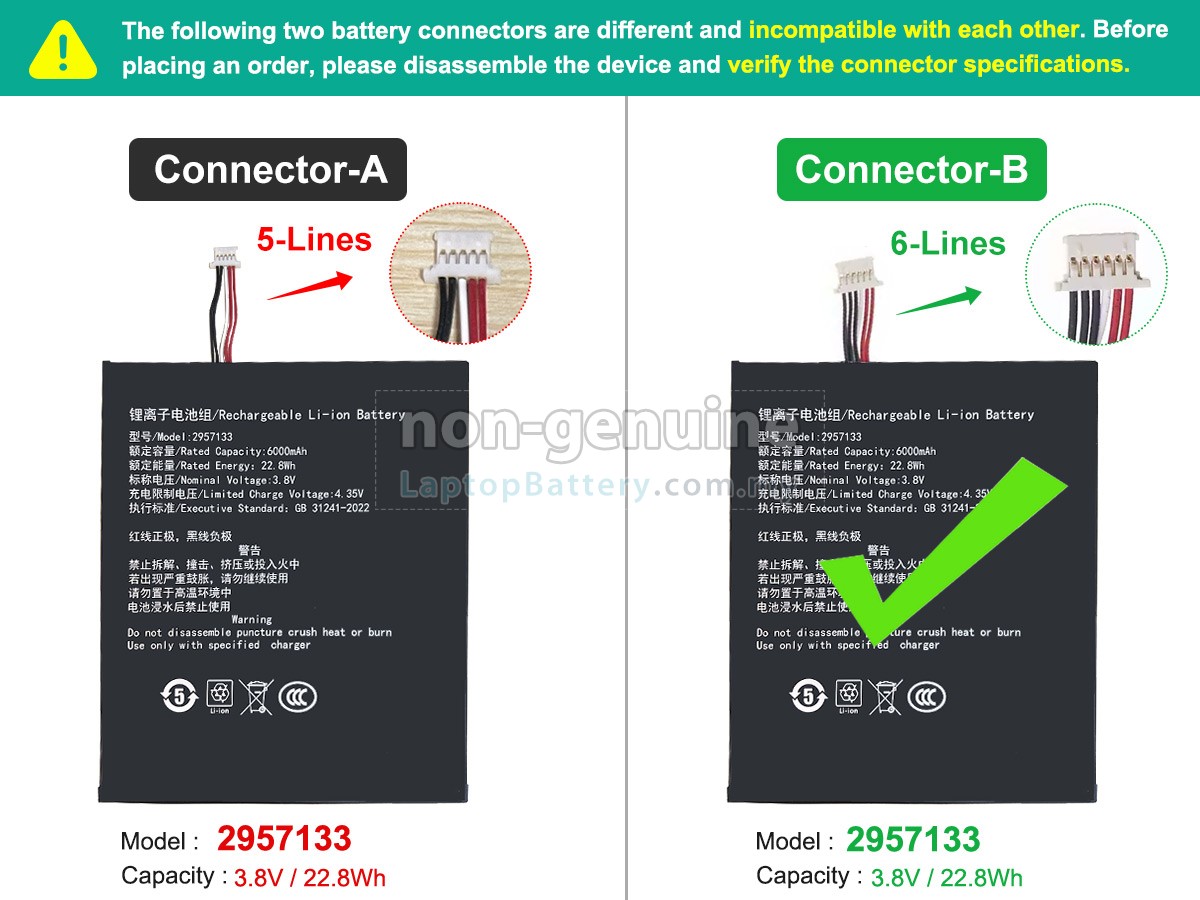 Teclast TA10 replacement battery