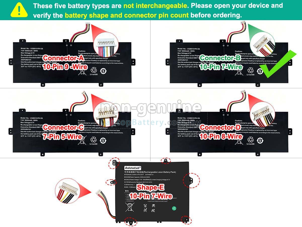 TongfangPC PSB141CO7 replacement battery