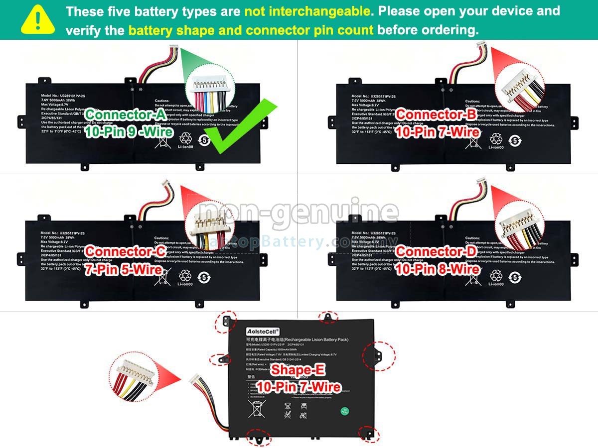 TongfangPC PSB141CO7 replacement battery