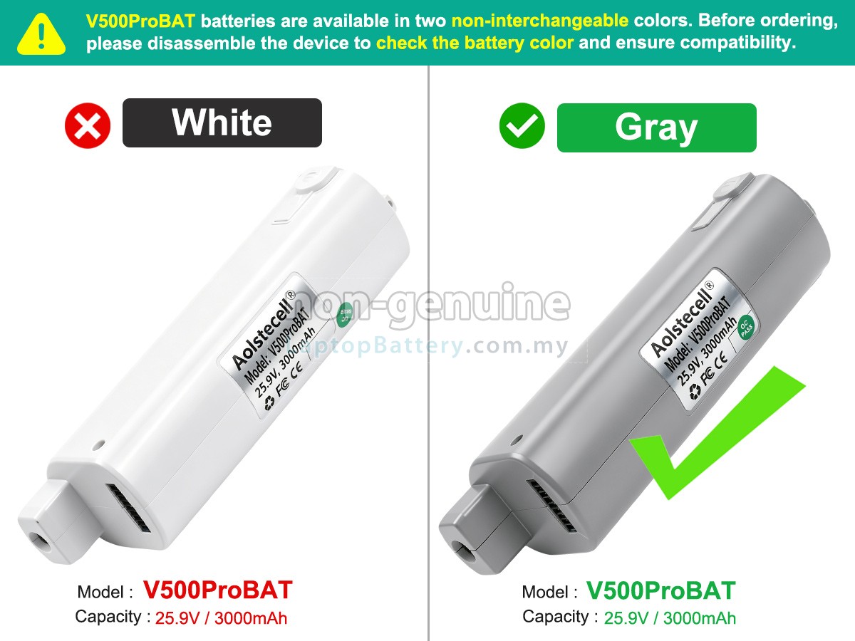 UWANT V500PROBAT replacement battery