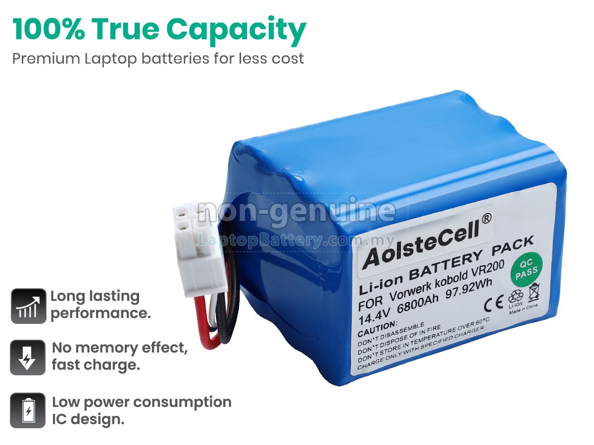 Vorwerk Kobold 4NCR18650P2-C001A replacement battery