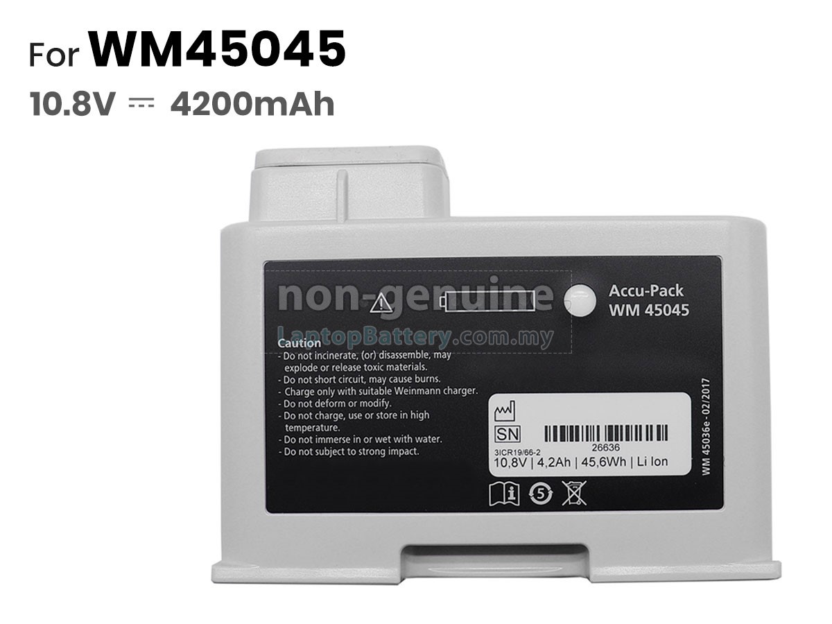 Weinmann MEDUMAT STANDARD 2 replacement battery