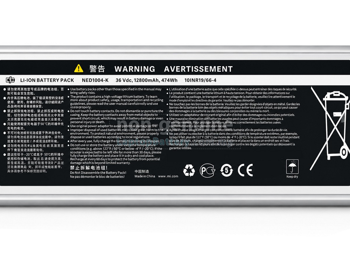 XiaoMi NED1004-K replacement battery