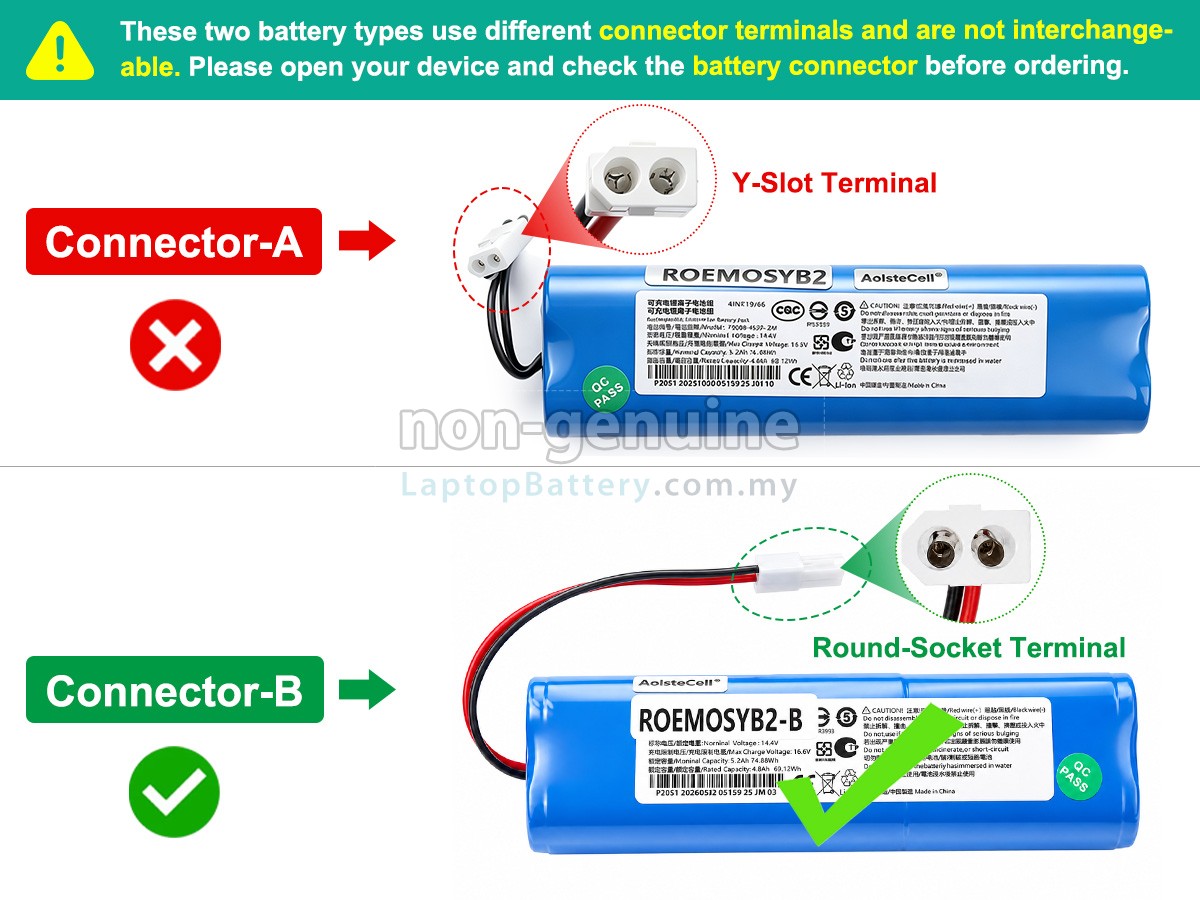 XiaoMi ROEMO SYB2 replacement battery