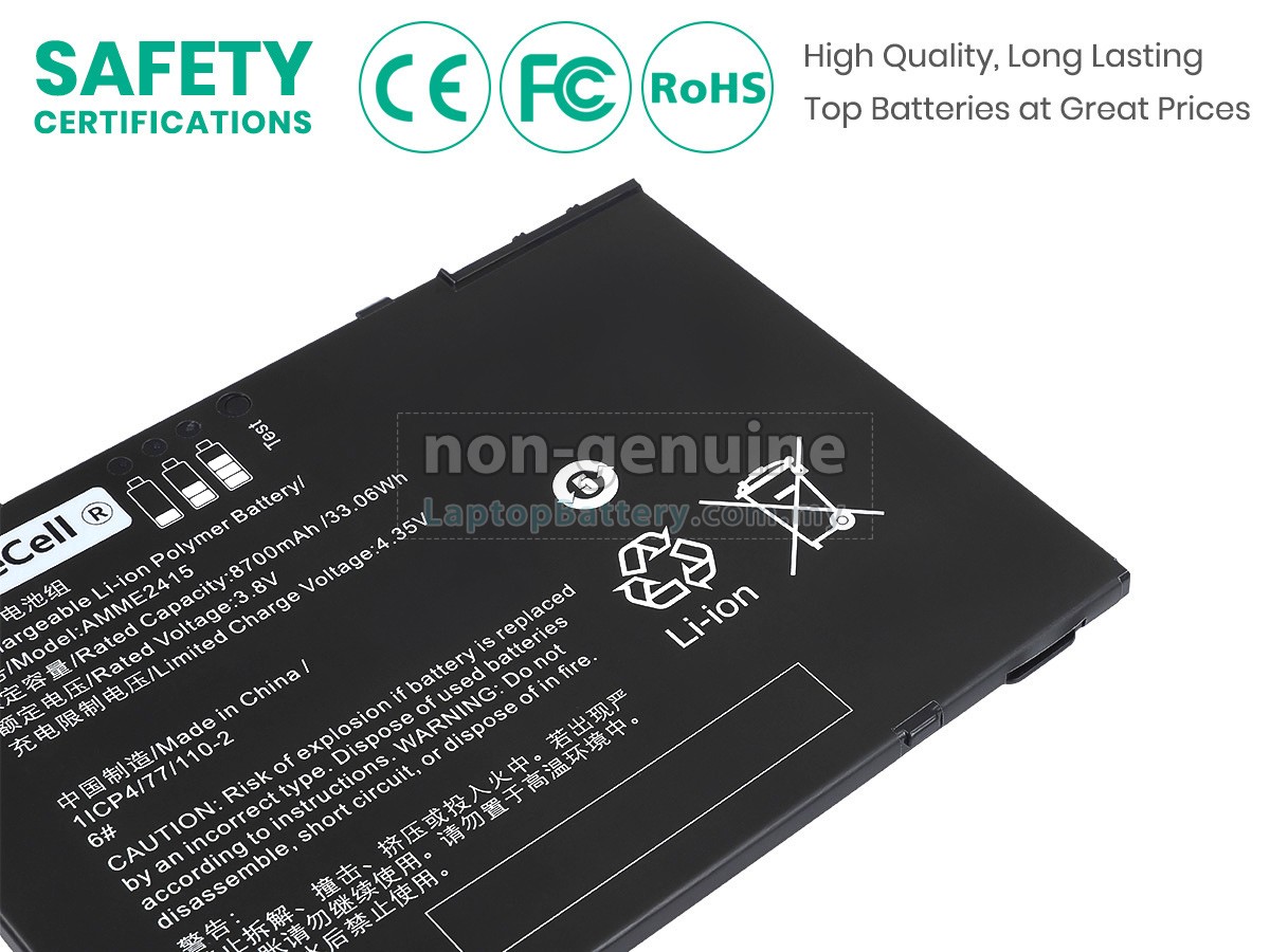 Zebra AMME2415(1ICP4/77/110-2) replacement battery